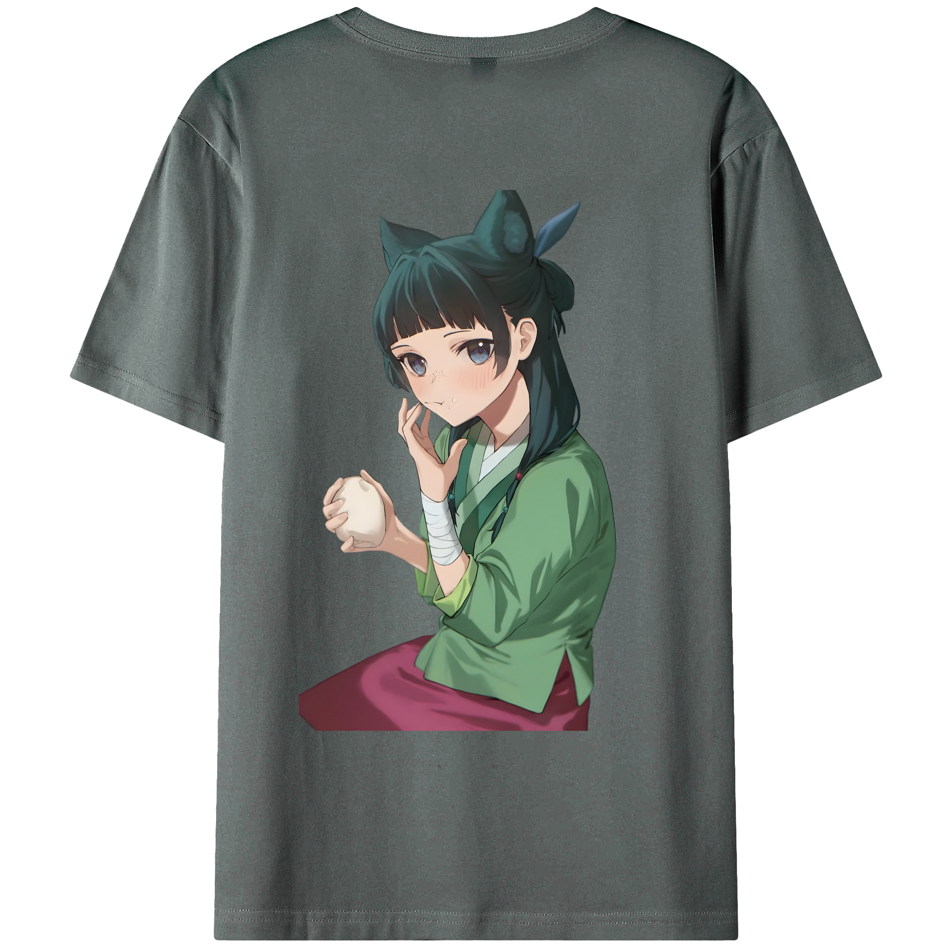 （画像用） 薬屋のひとりごと The Apothecary Diaries 綿100％ メンズ半袖Tシャツ（バックプリント） 通気性